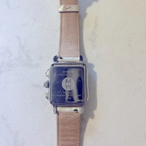 Michele Deco Mid Diamond Watch Head and band - Picture 5 of 9